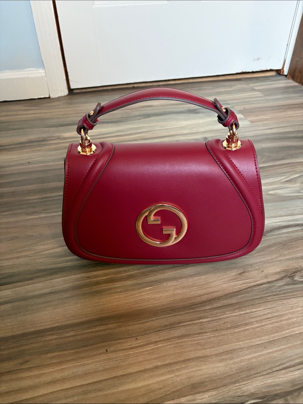 Gucci medium blondie top handle bag Rosso ancora